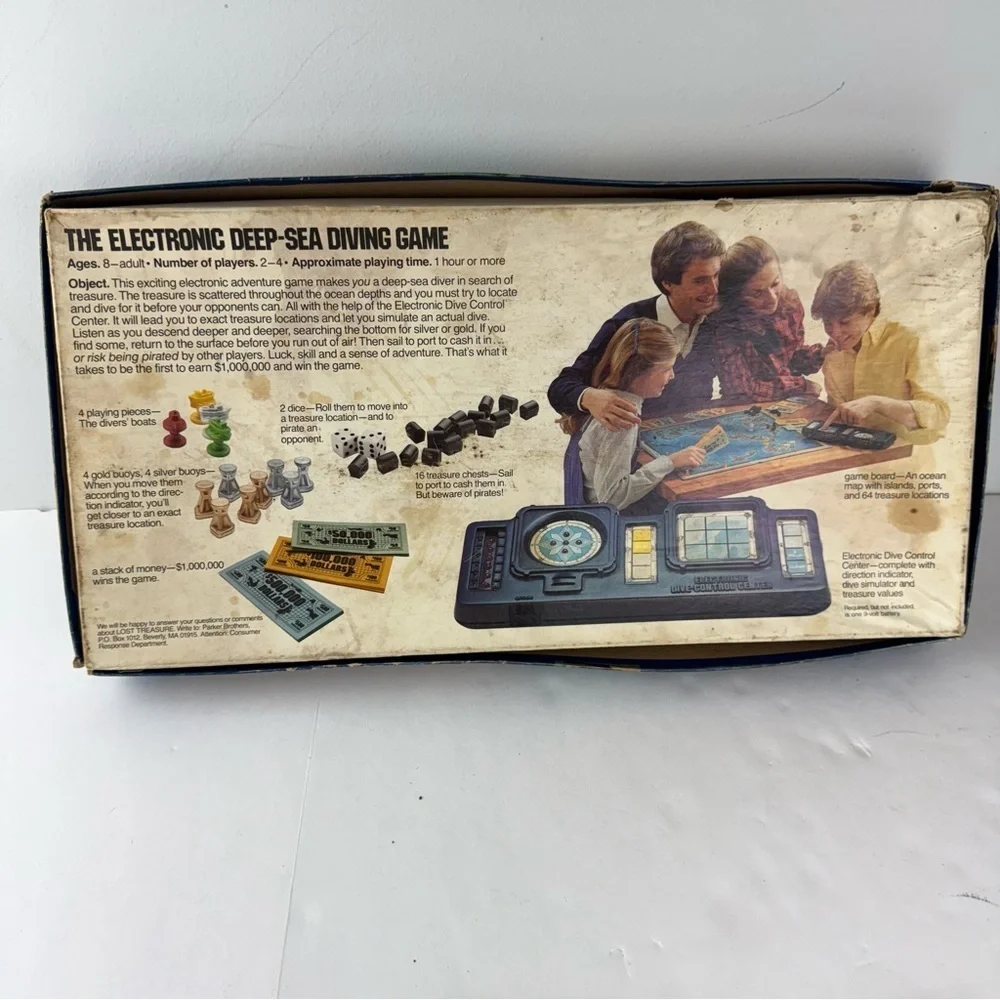 Vintage Lost Treasure Board Game BOX ONLY. SEE ALL.